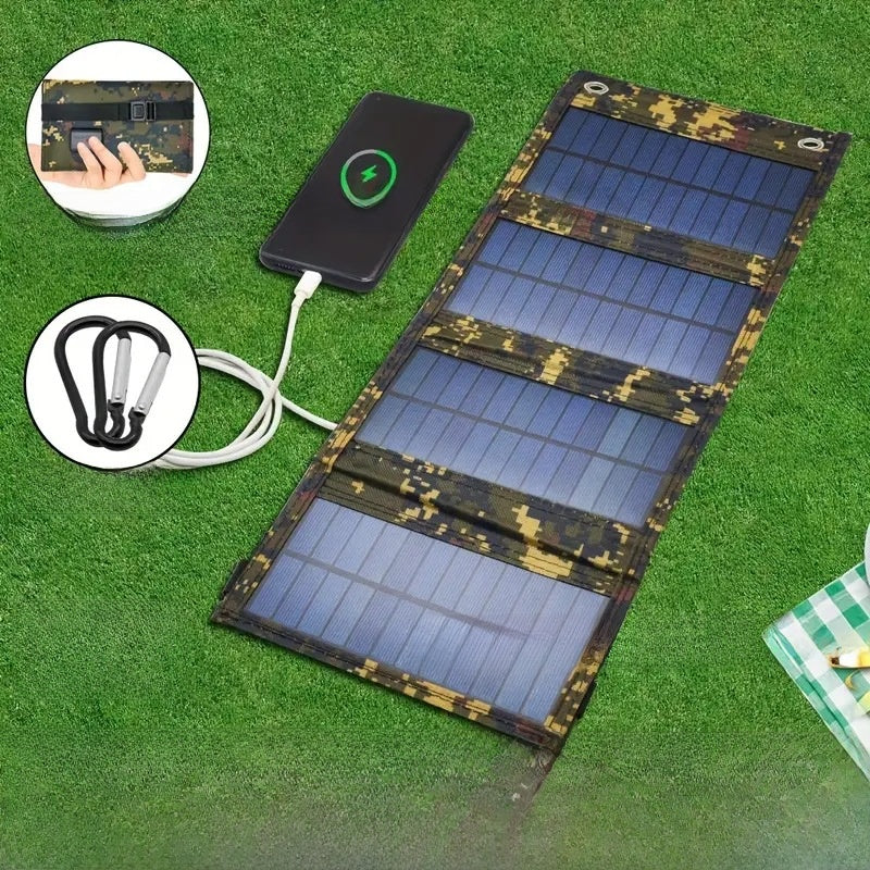 20W Foldable Solar Panel Charger — Waterproof & Lightweight for Camping