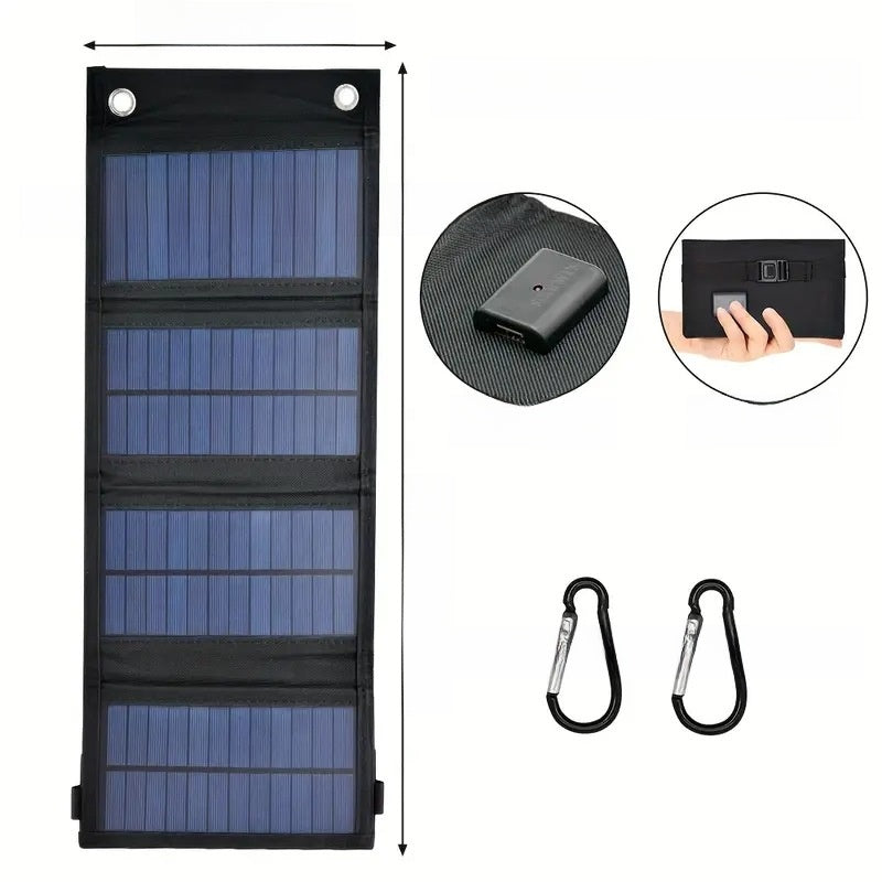 20W Foldable Solar Panel Charger — Waterproof & Lightweight for Camping